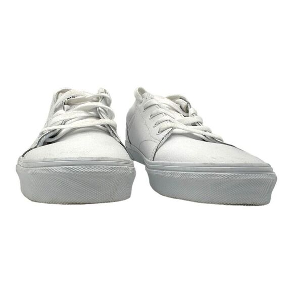 Vans Leather Old Skool Athletic Shoes White Youth 6 Leather - Picture 5 of 8